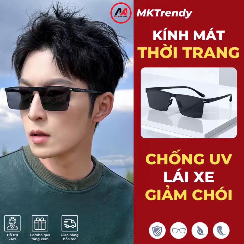 Kính Râm Nam Thời Trang Cao Cấp Kính Mát Kính Đen Nam Nữ Hot Trend Chống UV400 Chống Chói Chống Nắng Đeo Lái Xe Mắt Kính Sang Trọng Đẹp Ngầu Đi Biển Kính Chống Bụi Phân Cực Cá Tính Siêu Nhẹ Đeo Êm Phù Hợp Đi Chơi Du Lịch Đi Phượt Hợp Kim Trendy M6
