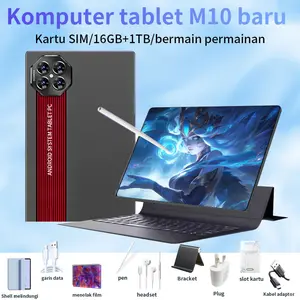 2025 komputer M10 tablet baru 16GB+1024GB 10.8 inci layar penuh definisi tinggi tablet permainan Android Tab 12000mAh siswa belajar tablet kualitas tinggi tablet 5G kartu dua WiFi 32MP+108MP cod