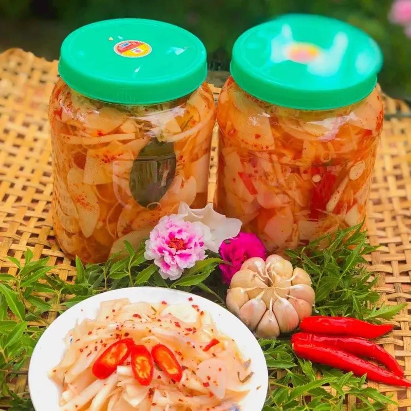Combo 2 hộp măng tre ngâm tỏi ớt chua cay 0