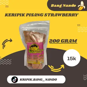 200 GRAM KERIPIK PISANG RASA STRAWBERRY