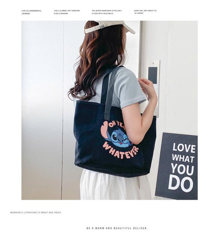 Túi Đeo Vai, Túi Tote Vải Canvas Đi Làm Đi Học Đi Chơi ,Túi Xách Đeo Vai Nữ, Túi Form To - KT 39x25x15cm 1