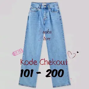 Celana Jeans Highwaist Cewek Premium Kode 101 - 200