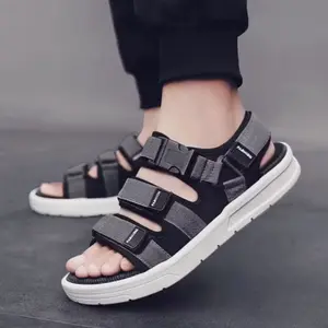 CertainStore Sandal Gunung Pria Wanita Outdoor Adventure Hitam Sol Tebal Anti Slip Bahan Karet PVC Size 39-43 Kasual