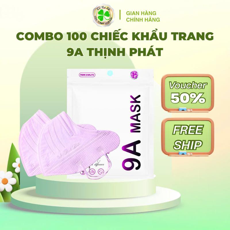Combo 100 chiếc khẩu trang 9A Thịnh Phát 5 lớp, form to, chống nắng và che phủ kín mặt, size từ 50-99kg - Accessories, Phụ Kiện