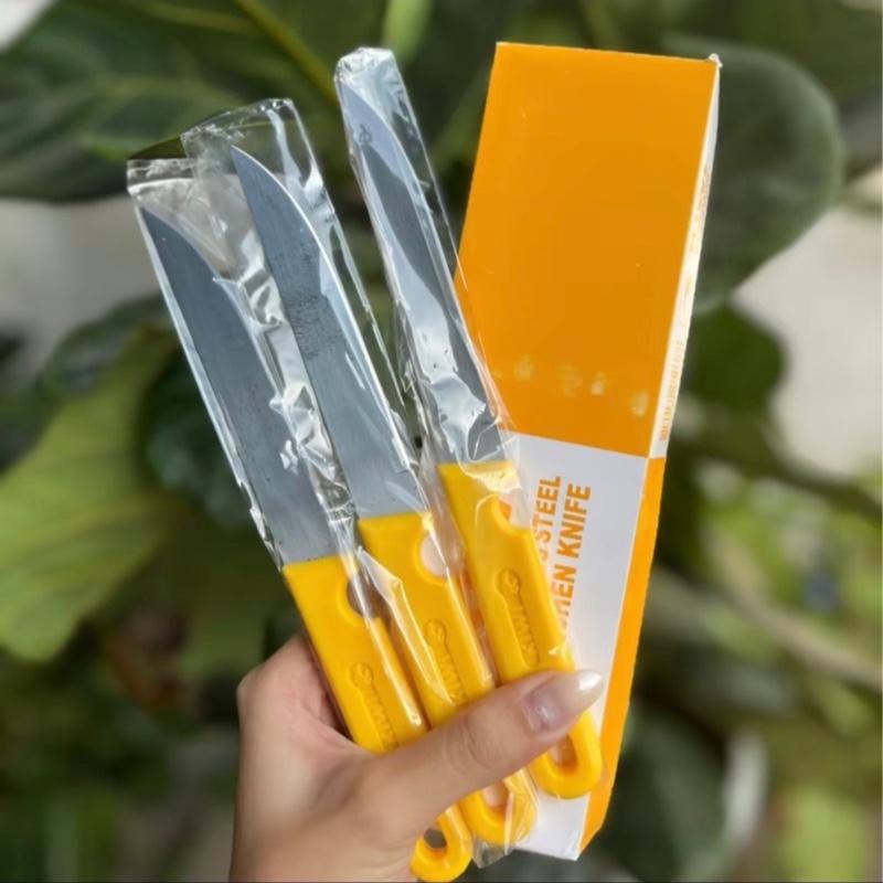 Hộp 12 dao gọt hoa quả thái lan cán vàng dùng cho nhà bếp