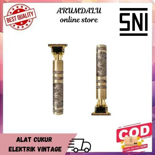 _SNI VINTAGE T9 ALAT MESIN CUKUR POTONG RAMBUT ELEKTRIK MOTIF DRAGON
