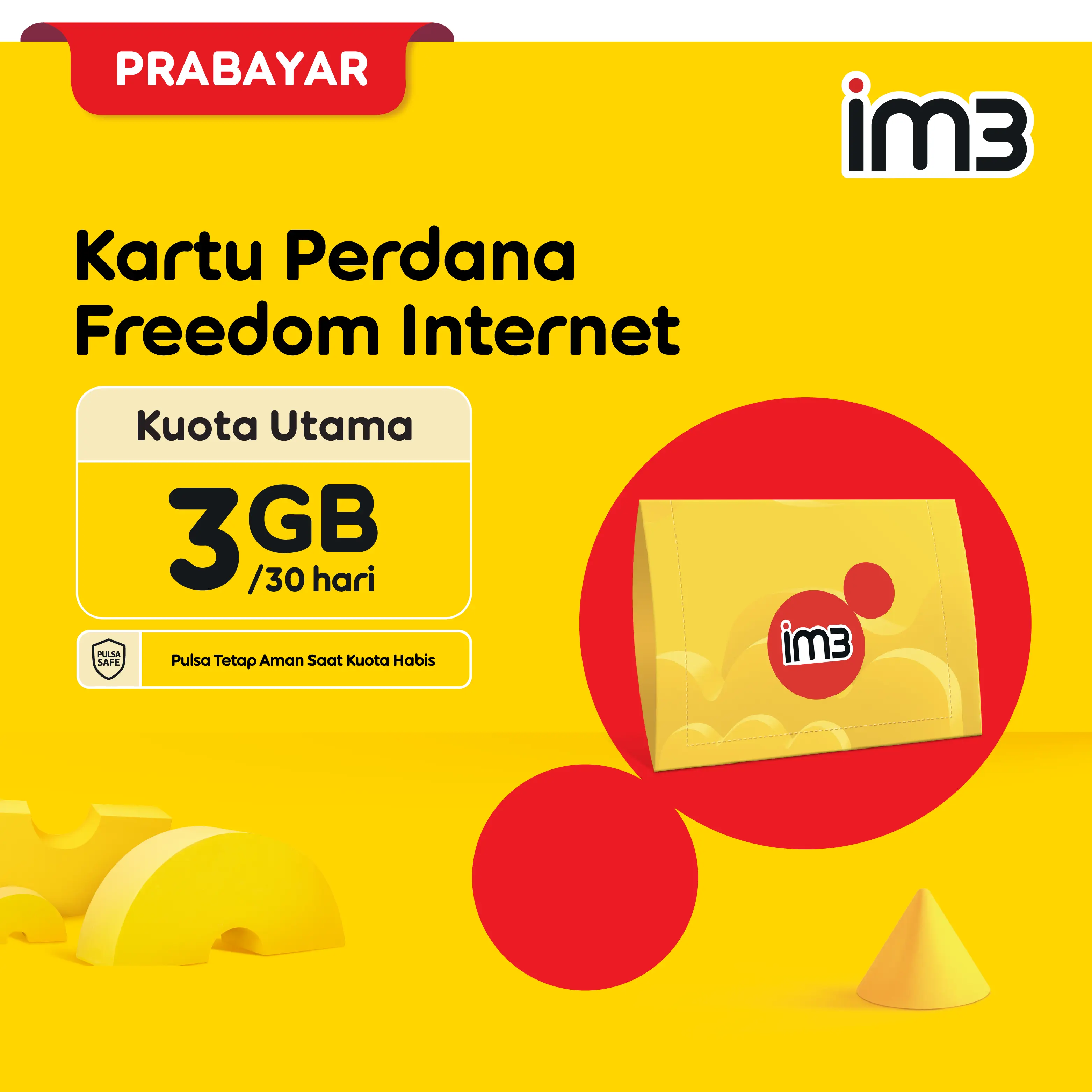 Kartu Perdana IM3 Freedom Internet NOMOR CANTIK