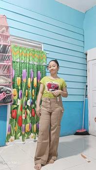 Product Review of HANDS UP - JINISO Cargo Baggy Celana Jeans Wanita Highwaist from K**h A**a 3
