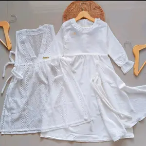 Gamis Anak Manasik Putih Burkat Free Kerudung