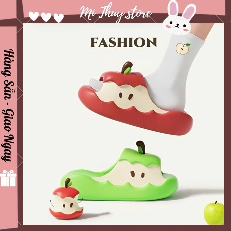 Mi Thuy Store Dép lê dép quai ngang nam nữ hình quả táo dễ thương DÉP QUẢ TÁO