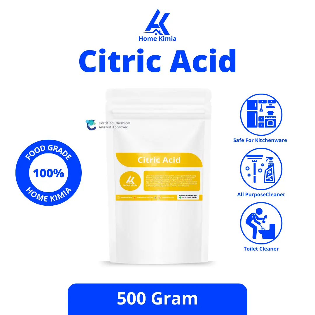 Citrun Acid - Asam Sitrat Food Grade Serbuk Ajaib Pembersih Multifungsi / Citrid Acid 500 by Home Kimia