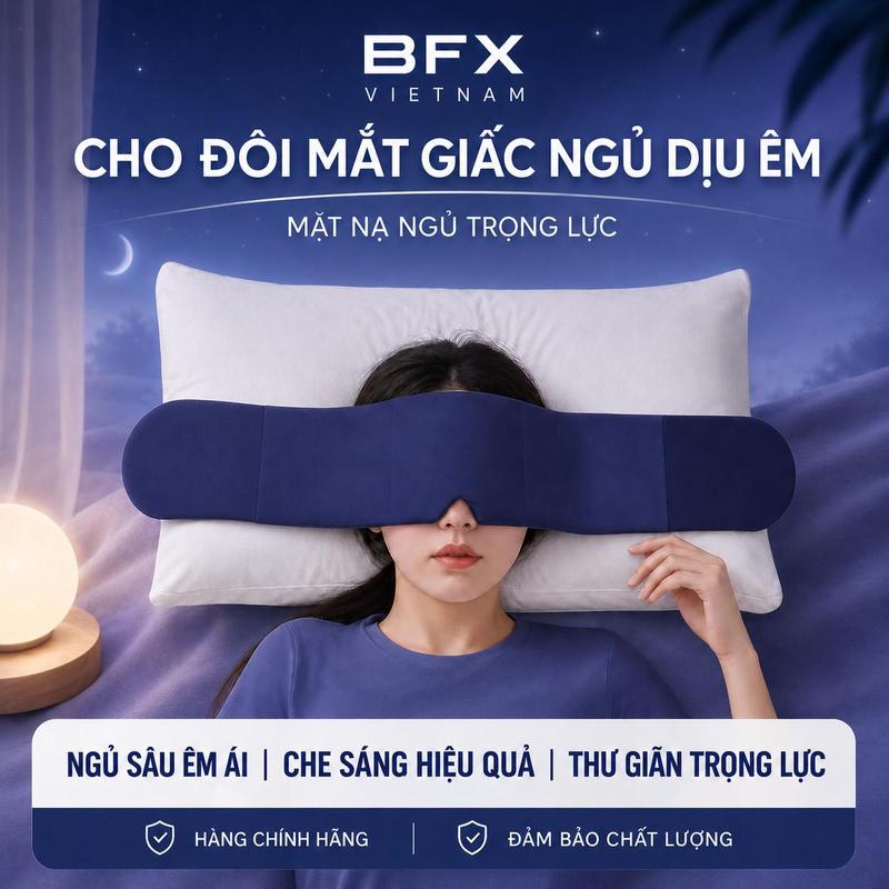 Mặt Nạ Ngủ Trọng Lực Che Sáng Cho Nam Nữ, Vải Lụa Lạnh, Hỗ Trợ Giảm Mỏi Mắt, Thư Giãn Ngủ Sâu, Dùng Khi Mất Ngủ Và Ngủ Trưa