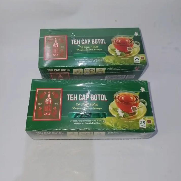 Paket 5 box TEH CAP BOTOL teh celup teh hijau isi 25kantong Melati Tea kitslimy tubruk solo poci ichi tan 2