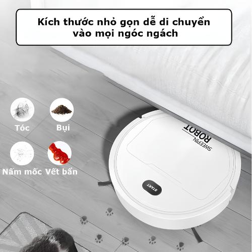 Robot Hút Bụi Lau Sàn Nhà Thông Minh 3in1 , Máy Hút Bụi Mini Thông Minh