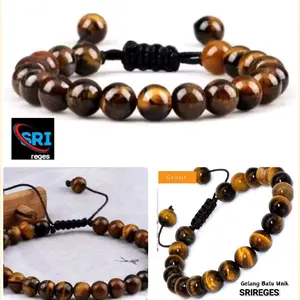 GELANG SHAMBALA BATU TIGEREYE ORIGINAL NATURAL ASLI BATU ALAM