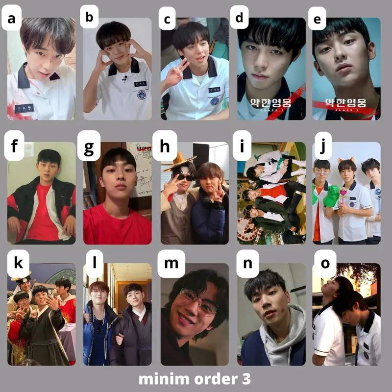 [UNOFFICIAL] PHOTOCARD WEAK HERO CLASS SEASON 1 & 2 DRAMA KOREA YEON SIEUN AHN SUHO PARK JIHOON CHOI HYUNWOOK LEE JUNYOUNG GEUM SEONGJE RYEO UN BAKU NA BAEKJIN GOTAK JUNTAE 3