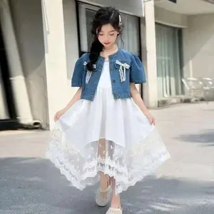 Dress anak 2in1 katun premium,rompi jins,dress katun adem halus lembut, keren, nyaman dipakai 894