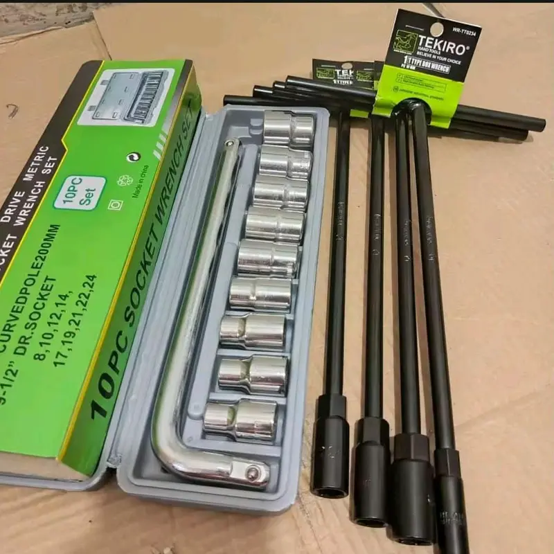 Paket Kunci T Set 4 Pcs Tekiro + Kunci Shock Sok Set 10pcs 8-24mm KTP TOOLS / Lengkap Murah 2
