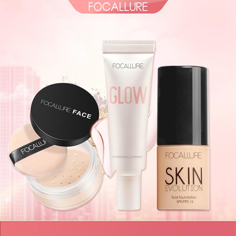  BỘ KEM NỀN + KEM LÓT + PHẤN PHỦ FOCALLURE 