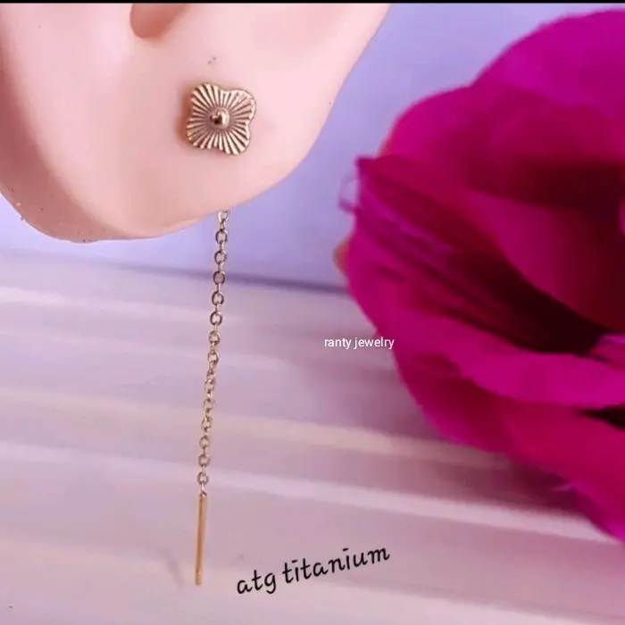 Anting Titanium Juntai style Korea, anting wanita 6