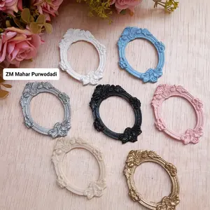 Frame Resin Oval Bunga K Daun