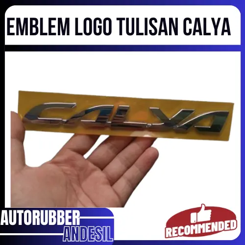 Emblem Logo Tulisan Calya Chroome  Bagasi Belakang Original 0