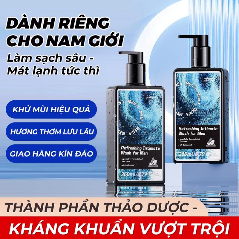  FYJ Dung Dịch Vệ Sinh Nam Đánh Bay Mùi Hôi - Ngừa Ngứa Triệt Để - Làm Sạch Sâu Tận Lỗ Chân Lông - Thảo Dược Truyền Thống Hoàng Bá & Xà Sàng Tử - Cân Bằng pH Tự Nhiên - Dưỡng Ẩm Không Nhờn Rít 260ml 