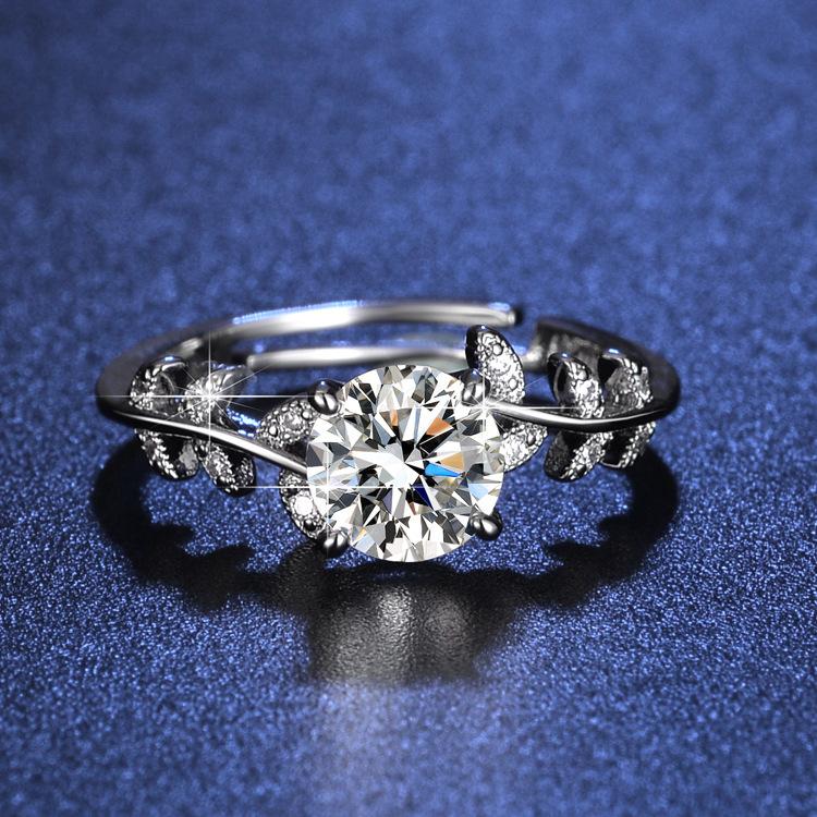 Product Introduction of MW-12 Cincin Batu Zircon Model Daun Aksesoris Wanita Rings Elegant 0