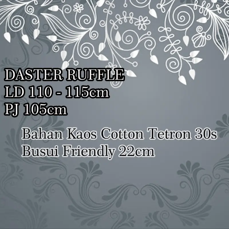 Daster Ruffle Busui Bahan Kaos Adem Warna Pastel 5