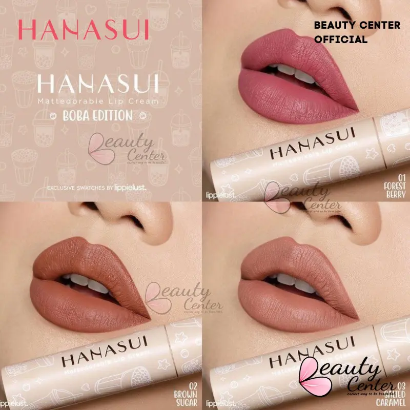 HANASUI MATTEDORABLE LIP CREAM BOBA EDITION 6