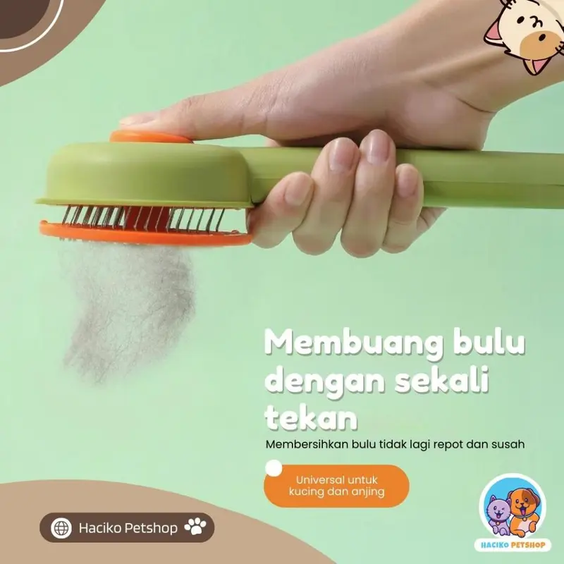 Sisir Bulu Kucing Sisir Grooming Press Kucing Sisir grooming Kucing Anjing Pet Hair Comb 1