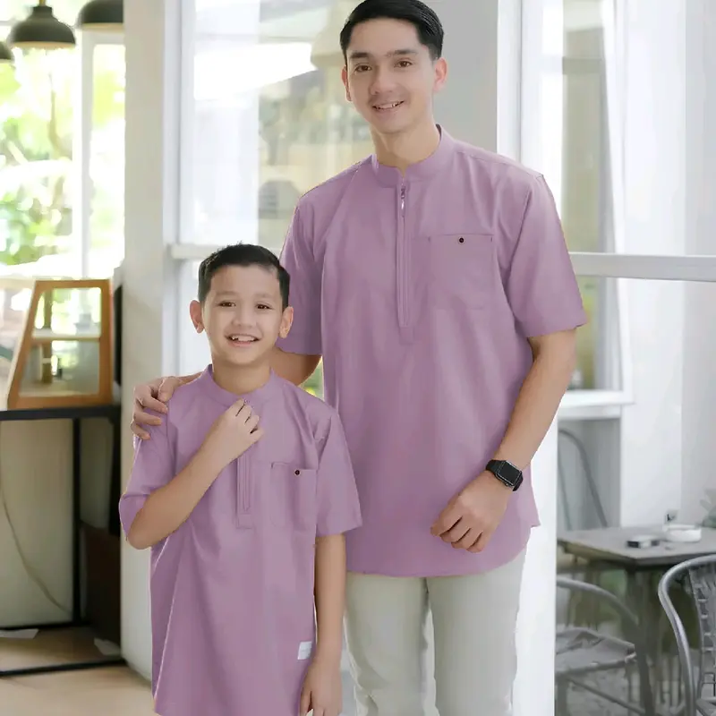 FAMA Koko Kurta Terbaru Cuople Ayah Dan Anak Lengan Pendek 4