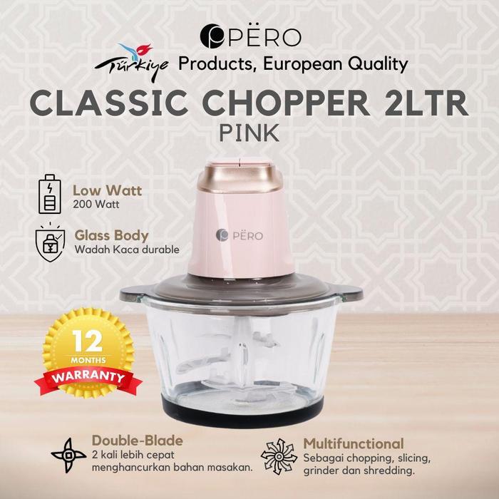 Promo [MAKSAN PO 30 HARI] Pero Glass Chopper 2 Liter / Food Processor ...