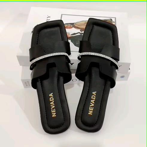 Sandal Korea Teplek Terbaru Model H Diamond - NANA STORE - Wanita, Sendal Cewek Canvas 3