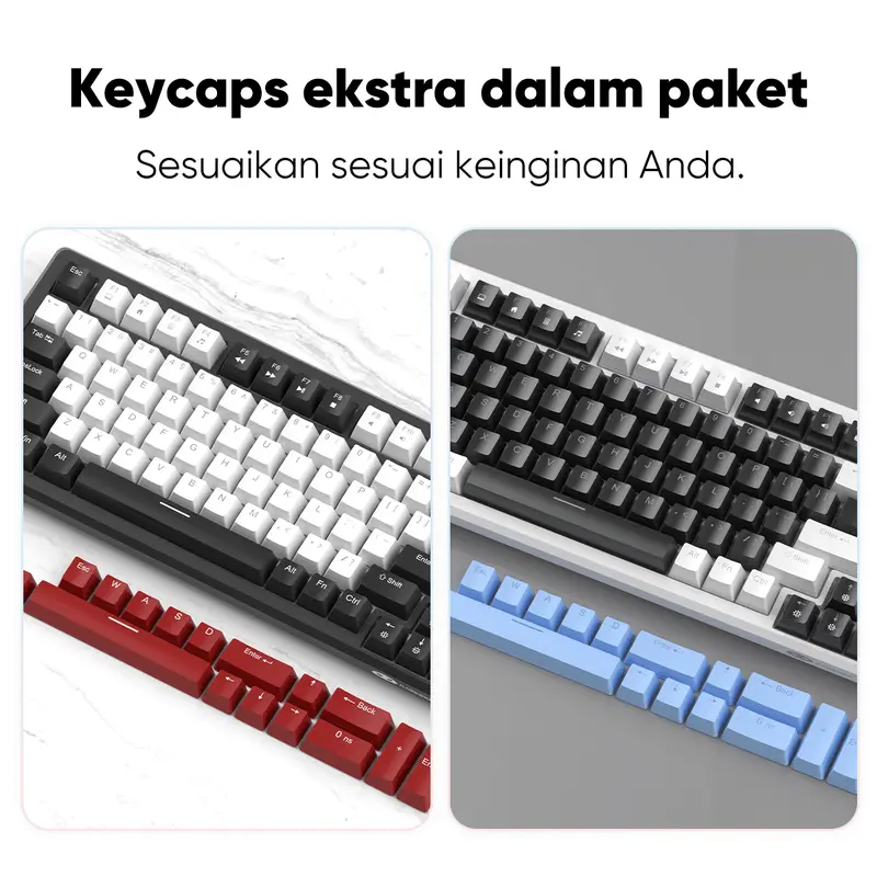MAGEGEE Mechanical Keyboard Wired Gaming LED Light 75% Layout Black Switch/Brown Switch/Red Switch/Yellow Switch STAR75 5