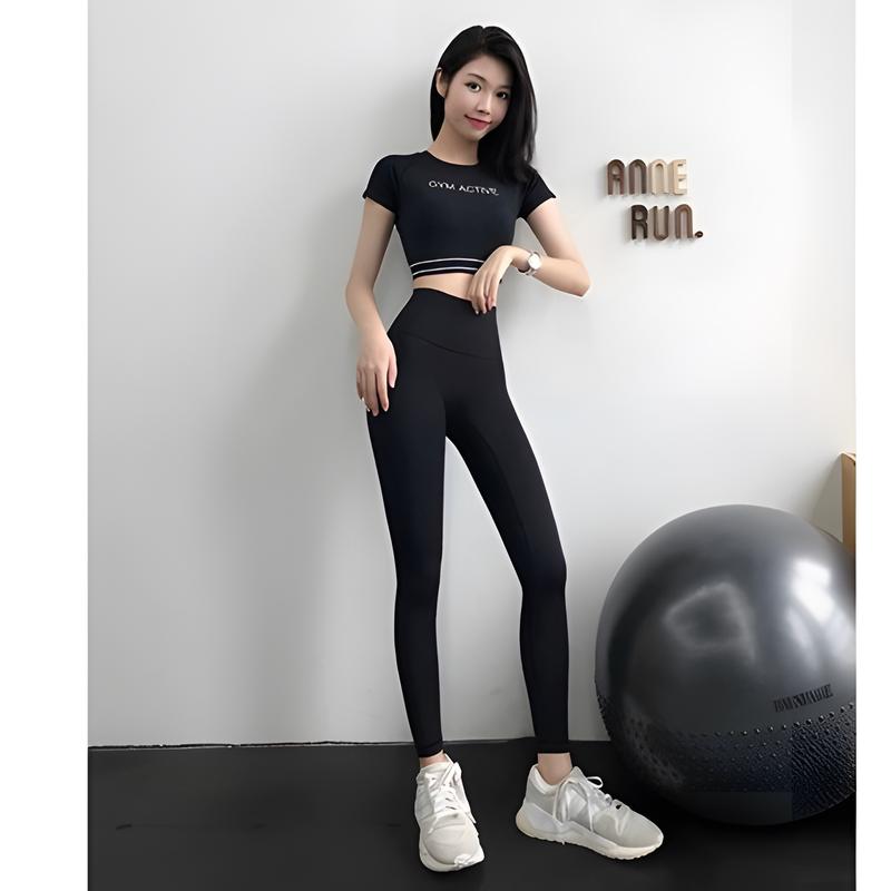 Yoga Legging Celana Olahraga Wanita High Waist  Polos Gym Fitness Yoga  Running Outdoor Sport JY20 compression  pants 7