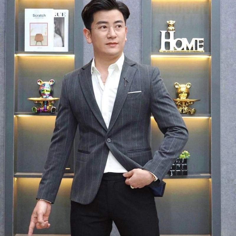 Áo Vest nam hàn quốc Áo Khoác Blazer Áo Vest chú rể hàng thiết kế aokhoac nam Menswear Jacket