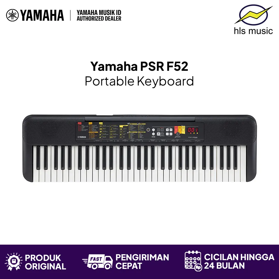 Yamaha PSR-F52 / PSR F52 / PSRF52 Portable Keyboard Dengan Stand