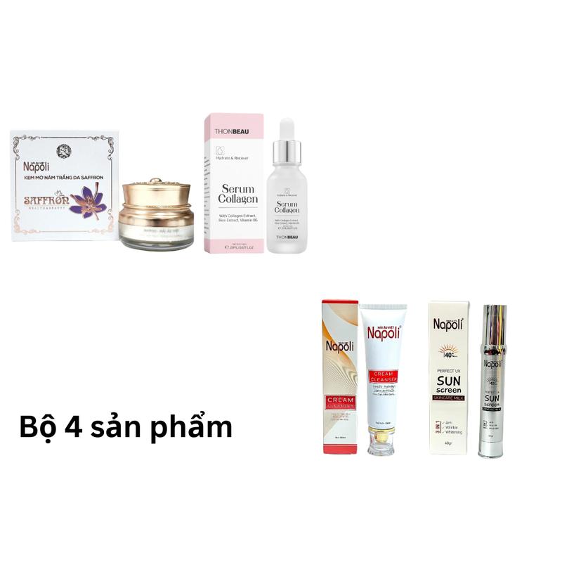  Bộ Kem Face Saffron Lớn với Serum Sữa Rữa Mặt và Chống Nắng 