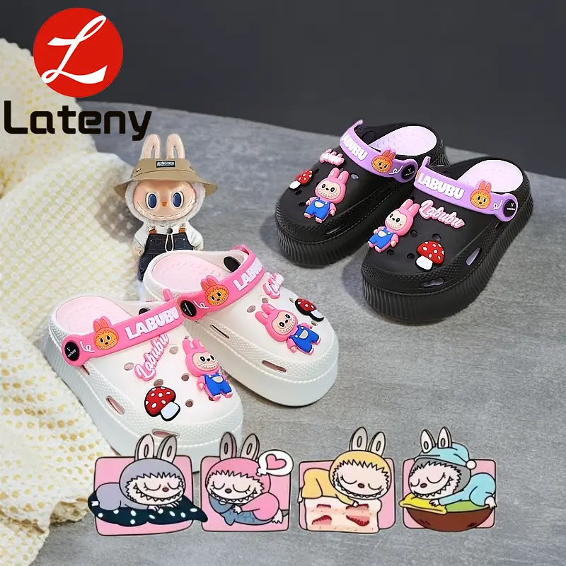 Lateny Sandal baru untuk anak-anak lucu dan modis Fashion cartoonbergaya putri Sandal Kodok Sandal wanita wedges