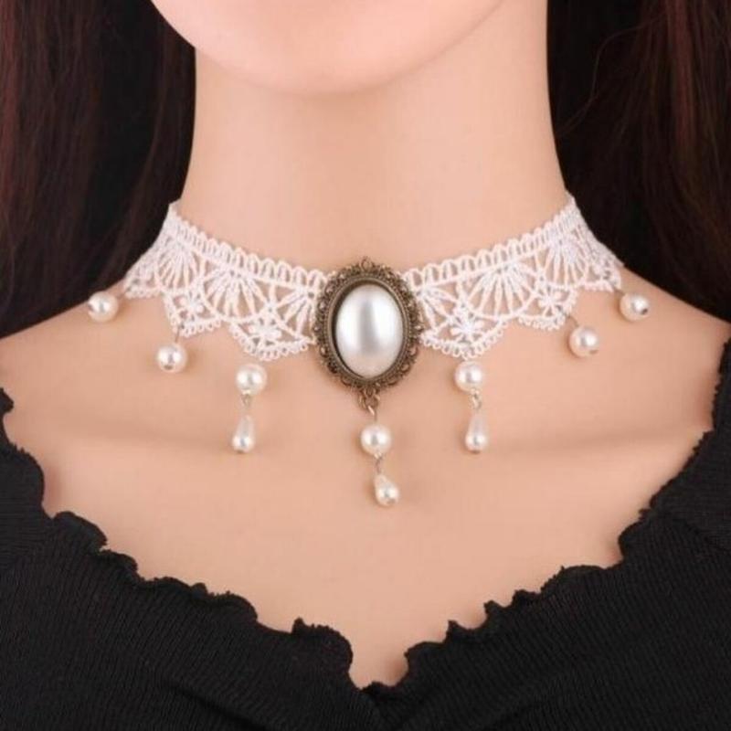 Product Introduction of Aksesoris Kalung Lace Resin Vintage Gaya Retro Elegan - Model Terbaru 2