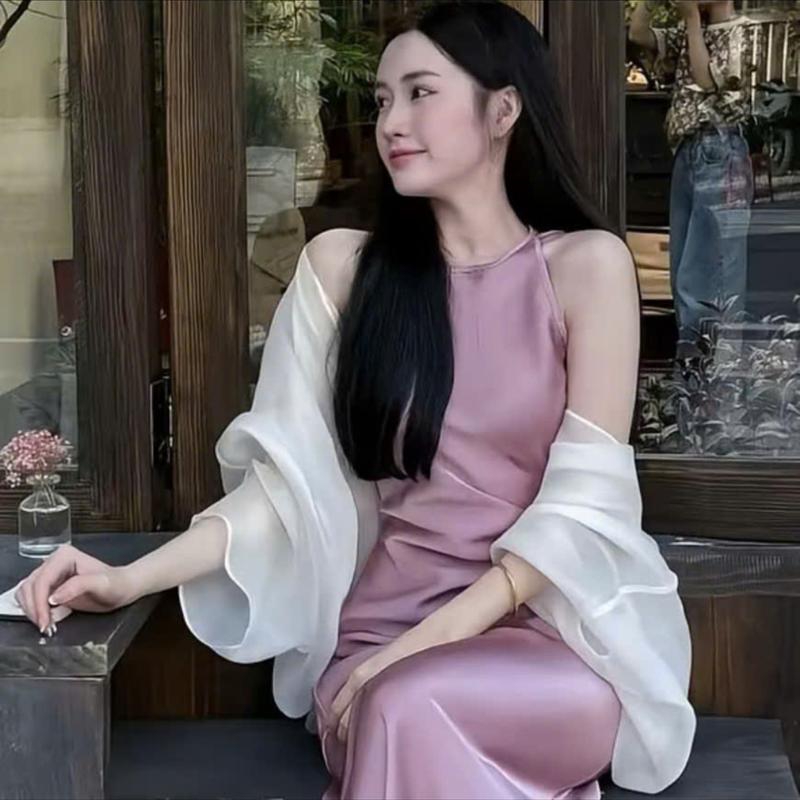 Áo choàng voan Tơ óng mềm mại sang chảnh, phù hợp mặc đi biển, đi tiệc - By Ánh Dương Cozy
