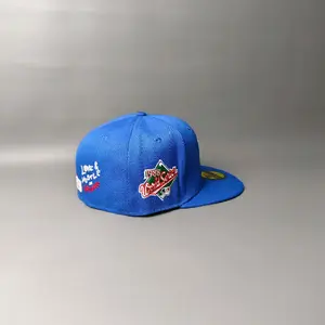 Topi Fitted Build Up LalaLope Impor - Topi Biru dan Hitam