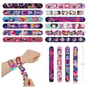 6/12pcs Pulseras de Botón de Demon Slayer, Pulseras de PVC de Anime, Regalo de Fiesta, Estilo Aleatorio, Juguetes de Botón Divertidos, Accesorios Unisex