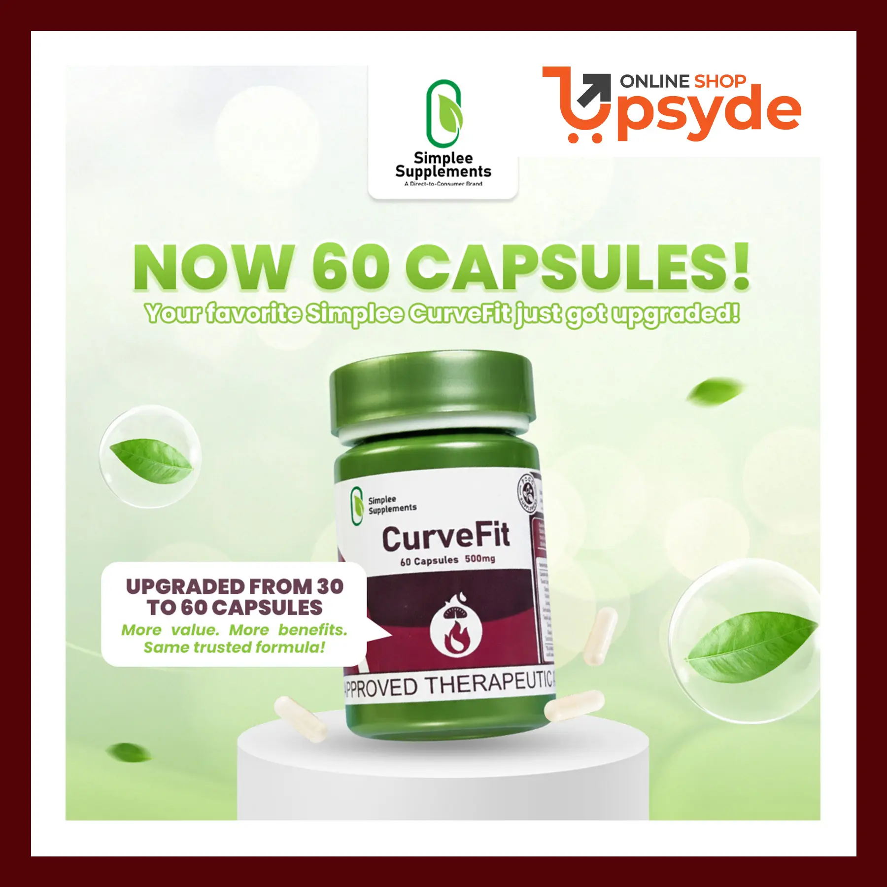 Simplee CurvFit Capsule Supplement - 500 mg, 60 Capsules - Healthcare ...