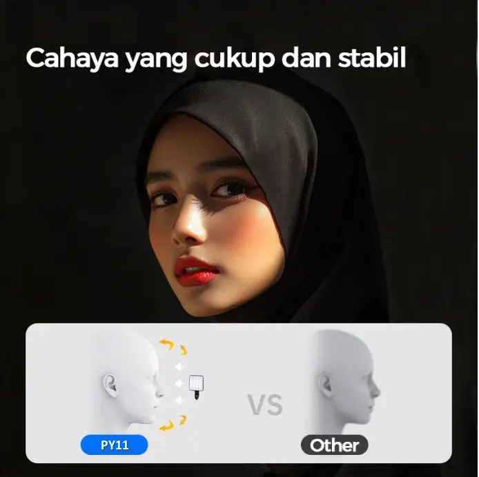 PL4 Lighting Konten 3 Warna Portable LED Light untuk Selfie dan Fotografi Lampu Saku Kecantikan Lampu Jepit Selfie Portable Mini Fill Light Live Streaming Video Call Universal 2