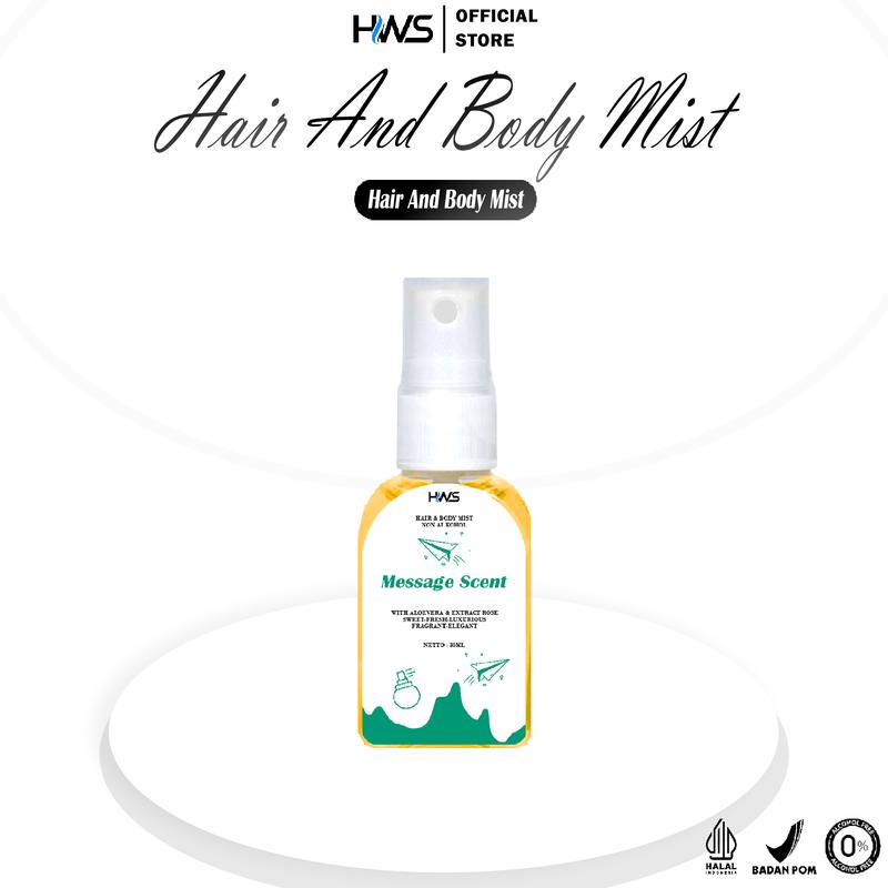 Perfume Terlaris Dapat 5 Botol Parfum Hair & Body Fragrance Mist Hws Parfum 30mL with Vitamin E and Aloe Vera Wangi 3