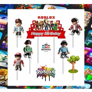 Topper cake karekter ROBLOXS / Hiasan kue ulang tahun / Hiasan kue Tusuk / Hiasan kue kekinian