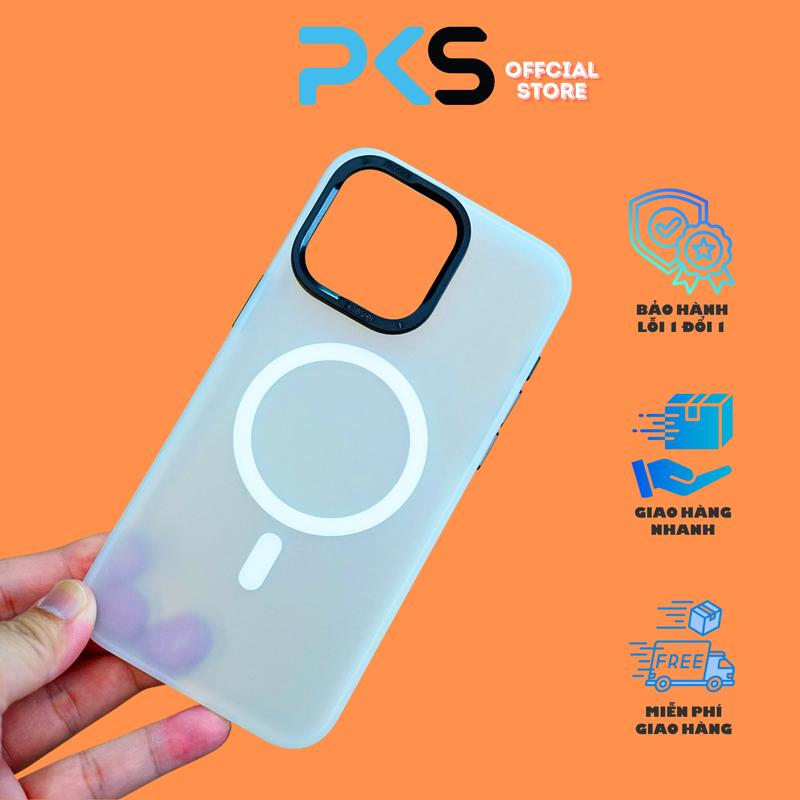 Ốp lưng Xlever LightSand nhám chống vân tay, chống sốc chống ố, hỗ trợ magsafe cho i Phone Kem Case Phụ Kiện Sịn