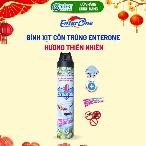 Bình xịt côn trùnġ EnterOne hương hoa thiên nhiên 600ml Xit diệt kiến diệt gián diệt muỗi xịt côn trùnġ hiệu quả an toàn được Bộ y tế cấp phép Nhang